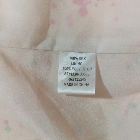 RIELEY Polka Dot Ruffle Silk Dress Size M - Picture 4 of 4